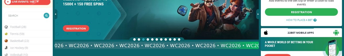Popular slots on the 22Bet lobby