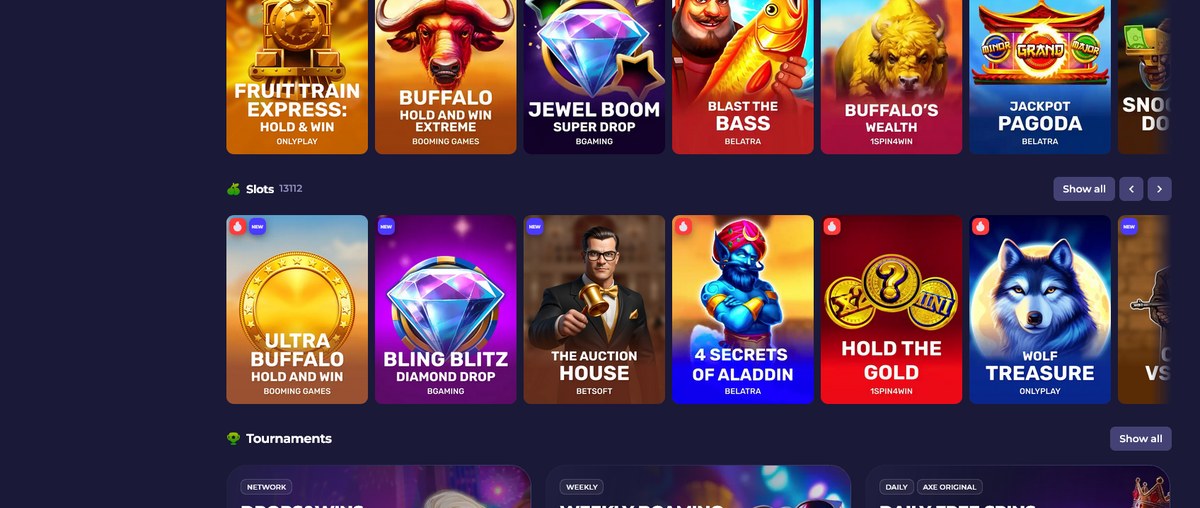Live casino and tables
