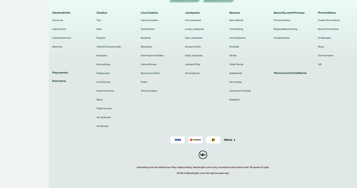Footer with the licence and responsible-gambling marks