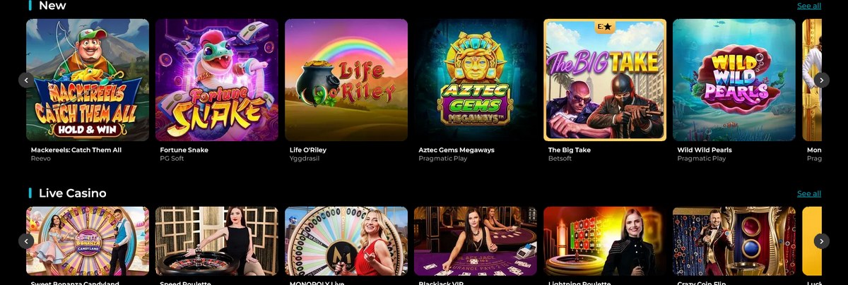 Live casino and tables