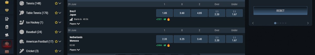 In-play betting and cash out