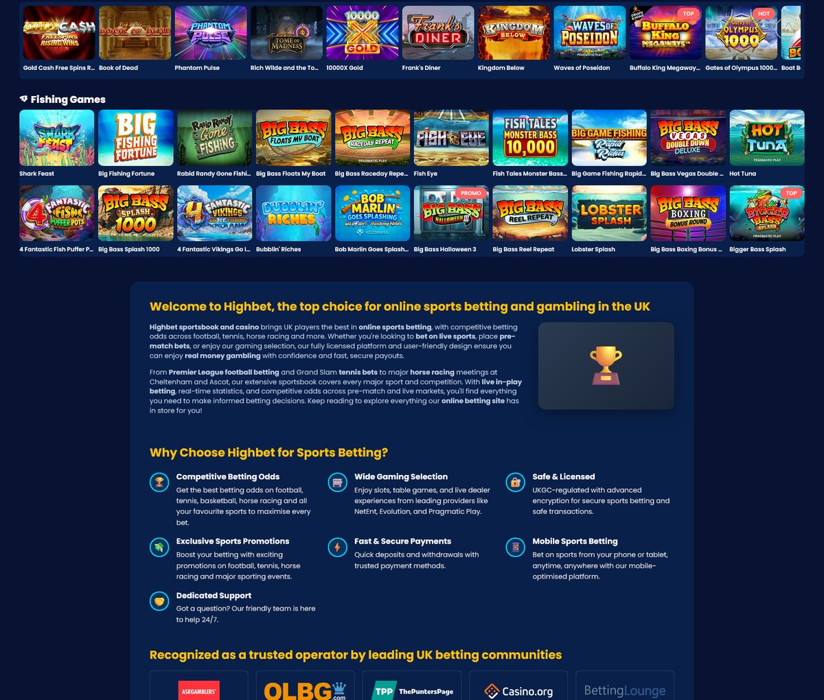 Live casino and tables