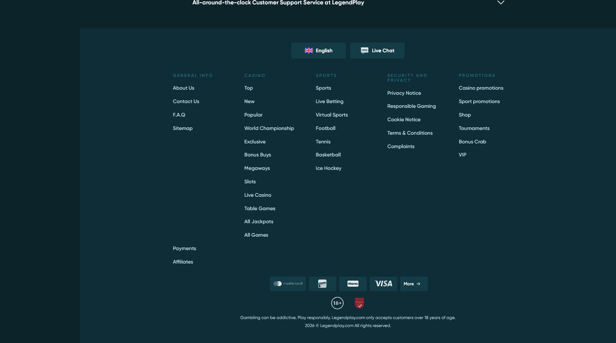 Footer with the licence and responsible-gambling marks