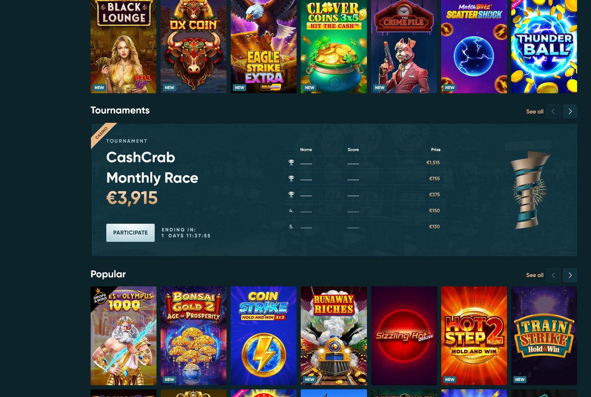 Live casino and tables
