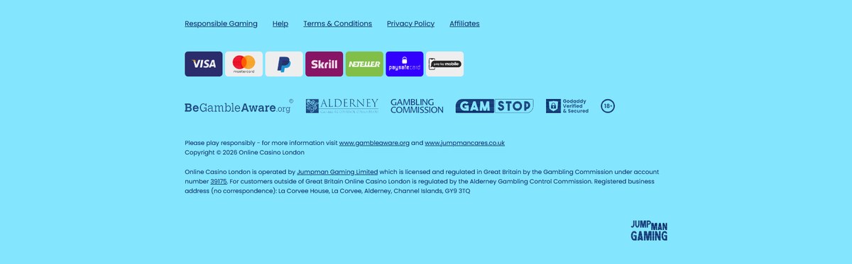 Footer with the UKGC licence and GAMSTOP marks