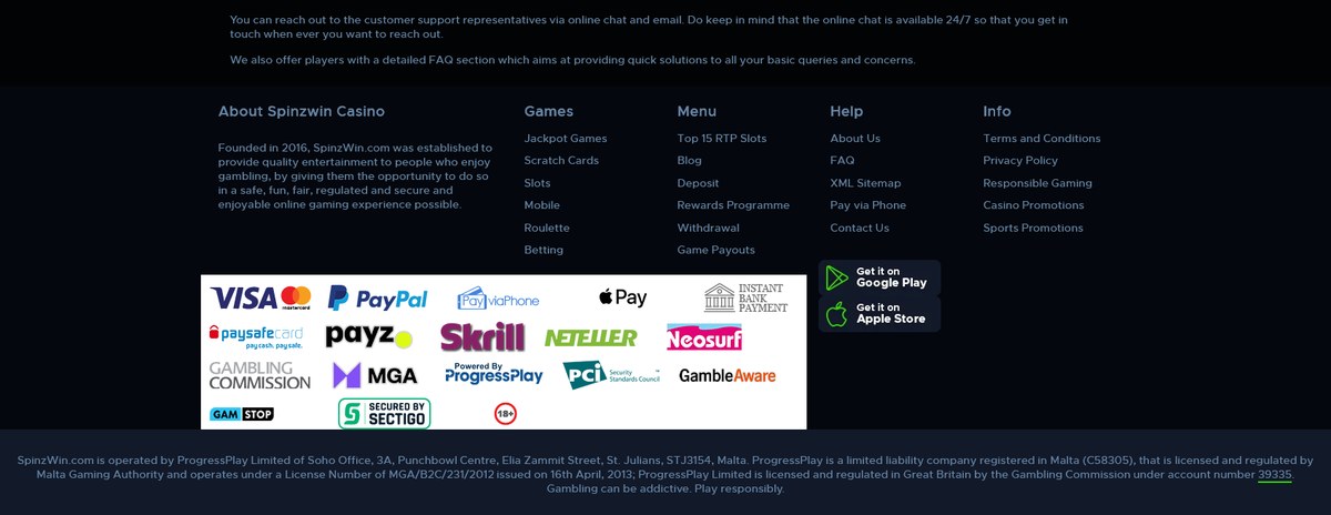 Footer with the UKGC licence and GAMSTOP marks