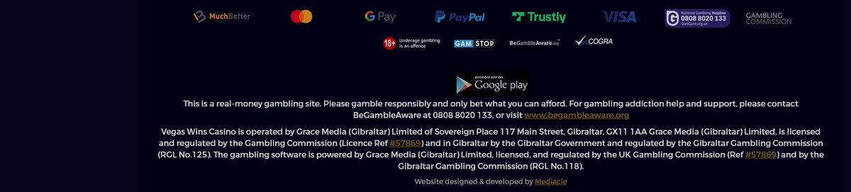Footer with the UKGC licence and GAMSTOP marks