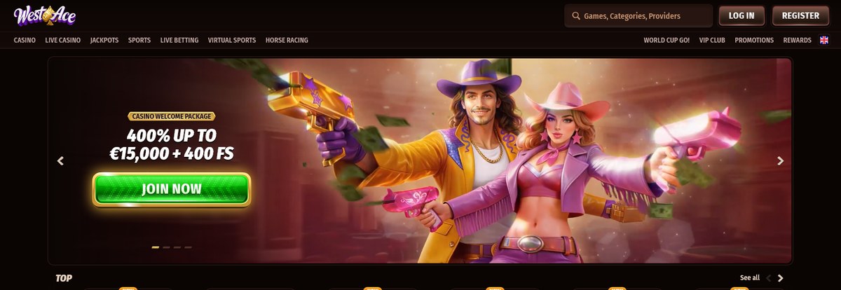 Lobby de Westace et la promo de bienvenue, capturé en direct